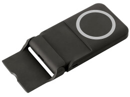 Evolt Беспроводной внешний аккумулятор с подсветкой лого и подставкой «Magflash», 10000 мАч, 15 Вт, черный