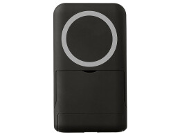 Evolt Беспроводной внешний аккумулятор с подсветкой лого и подставкой «Magflash», 10000 мАч, 15 Вт, черный