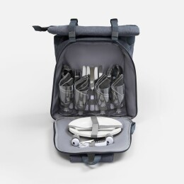 Разное Набор для пикника Picnivo на 4 персоны, темно-серый меланж