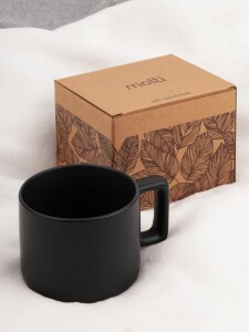 Molti Чашка Jumbo в коробке матовая, черная