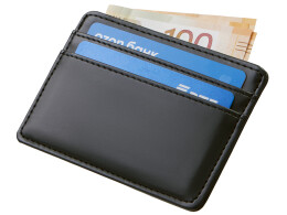 Разное Картхолдер для двух карт и наличных денег с зажимом "Crave", черный