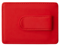 Разное Картхолдер для двух карт и наличных денег с зажимом "Crave", красный