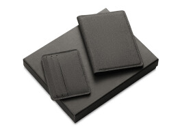 Разное Подарочный набор "Consul": обложка для паспорта и картхолдер, серый