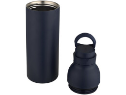 Разное Illuminate бутылка для воды объемом 650 мл из переработанной нержавеющей стали RCS с двойными стенками и набором из 3 крышек - Синий Navy