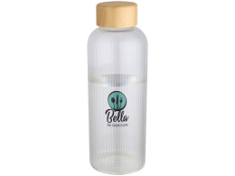 Разное Бутылка Mirage из боросиликатного стекла объемом 650 мл с одинарными стенками и крышкой из бамбука - Прозрачный