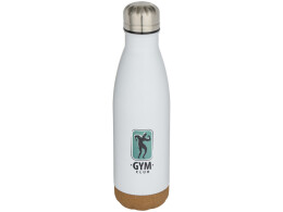 Разное Бутылка для воды Cove из нержавеющей стали с двойными стенками и вакуумной изоляцией, объемом 500 мл, с пробковыми деталями - Белый