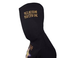 U Basic Худи «Warsaw», унисекс, черный, ДТФ текстиль и термотрансфер