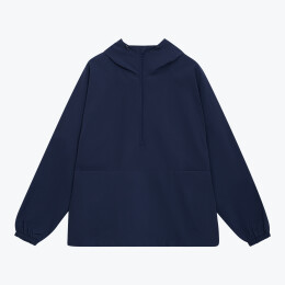 Portobello Верхняя одежда Ветровка (анорак) оверсайз унисекс RISSMAN, темно-синяя, размер XL/XXL