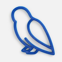 сделано в России Подвеска «Сова», 3D-печать, синяя