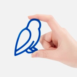 сделано в России Подвеска «Сова», 3D-печать, синяя