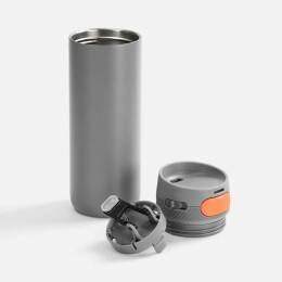 andor Термостакан X1 с цветной кнопкой, серый с оранжевым