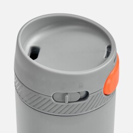 andor Термостакан X1 с цветной кнопкой, серый с оранжевым