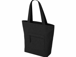 Разное Сумка на молнии Zipper Neo из хлопка 280 г c карманом на молнии спереди, черный