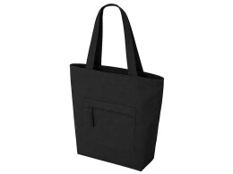 Разное Сумка на молнии Zipper Neo из хлопка 280 г c карманом на молнии спереди, черный