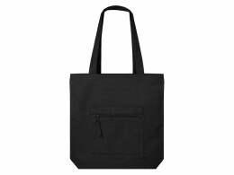 Разное Сумка на молнии Zipper Neo из хлопка 280 г c карманом на молнии спереди, черный