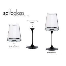Разное Хрустальный бокал для игристого вина на магните Trebonn SplitGlass, 2 шт, 320 мл