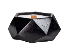 KIANA Свеча в декоративном стакане "Geometry", черный