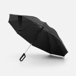 Разное Зонт обратного сложения с ручкой-карабином Foldberry, черный