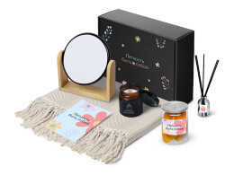 Разное Подарочный набор «Re:f. Shelter» с пледом, зеркалом, свечой и диффузором