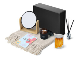 Разное Подарочный набор «Re:f. Shelter» с пледом, зеркалом, свечой и диффузором