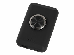 Qjet Магнитный беспроводной внешний аккумулятор "MagnetIQ", 5000 mah, 10 W, черный (Р)