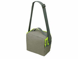 YoonY Изотермическая сумка-холодильник "Neo Classic" c контрастной молнией, серый/зеленое яблоко