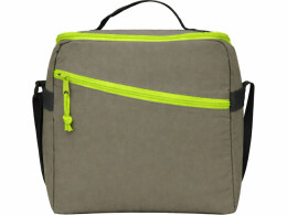 YoonY Изотермическая сумка-холодильник "Neo Classic" c контрастной молнией, серый/зеленое яблоко