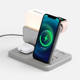 Molti Зарядная станция с электронными часами и подсветкой Large Charge ver.3, серая