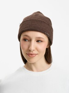 teplo Шапка Ribelle, коричневый меланж