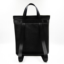 1 Шоппер/рюкзак Superbag Transformer, с молнией и двумя отделениями (черный)