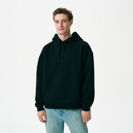 Portobello Верхняя одежда Худи релакс унисекс Баланс (Balance), с начесом, черный, размер XS/S