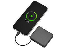 Evolt Внешний аккумулятор со встроенным кабелем USB-C «Дэнси», 5000 мАч, черный