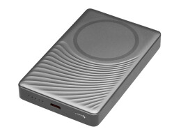 Qjet Магнитный беспроводной внешний аккумулятор, QC/PD «Сёрф», 10000 мАч, серый