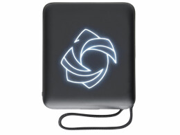 Evolt Магнитный беспроводной внешний аккумулятор c подсветкой лого «Энчант», 10000 мАч, черный