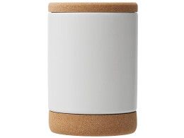 Разное Кружка 450 мл с пробковым дном с крышкой "Корк & Бон", белый