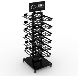 Atlantis Стойка напольная_ATLANTIS BLACK RETAIL DOUBLE SIDE DISPLAY