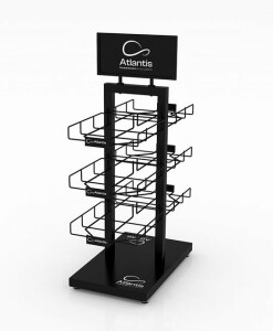Atlantis Стойка настольная_ATLANTIS BLACK RETAIL DOUBLE SIDE DISPLAY 