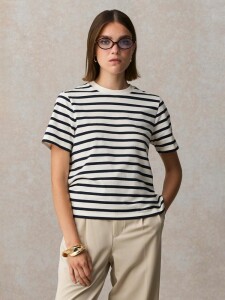 Sol's Футболка женская Legend Women, молочно-белая с темно-синим