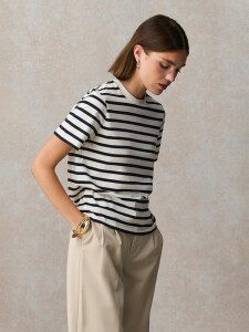 Sol's Футболка женская Legend Women, молочно-белая с темно-синим