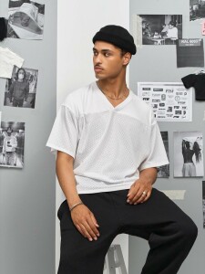 Sol's Футболка унисекс Nino с V-образным вырезом, белая