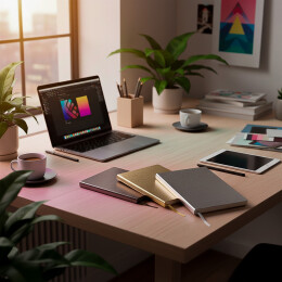 thINKme Бизнес-блокнот AURI, формат А5, бронзовый, блок в линейку