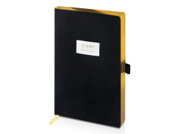 Bruno Visconti Ежедневник недатированный А5 "Black" с нашивкой, черный