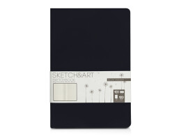 Bruno Visconti Скетчбук "Sketch & Art" в твердом переплете 143х216 мм, 100 л. бежевой бумаги 100 г/м2, черный