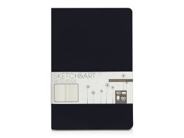 Bruno Visconti Скетчбук "Sketch & Art" в твердом переплете 143х216 мм, 100 л. черной бумаги 100 г/м2, черный