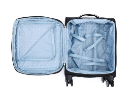 Torber Чемодан TORBER НЕРО, чёрный, переработанный ПЭТ, 40 х 20 х 55 см, 37 л