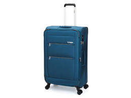 Torber Чемодан TORBER ВИВИ, синий, полиэстер, 48 х 28 х 78 см, 89 л