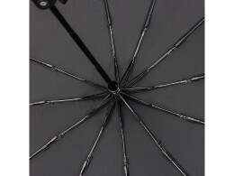 Torber Зонт складной мужской TORBER, автомат, 3 сложения, черный, каркас сталь/файбергласс, эпонж, пластиковая ручка, диаметр 103 см