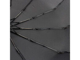 Torber Зонт складной мужской TORBER, автомат, 3 сложения, черный, каркас сталь/файбергласс, эпонж, пластиковая ручка, диаметр 103 см