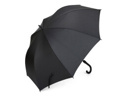 Torber Зонт трость мужской TORBER, полуавтомат, черный, каркас файбергласс, эпонж, пластиковая ручка, диаметр 120 см