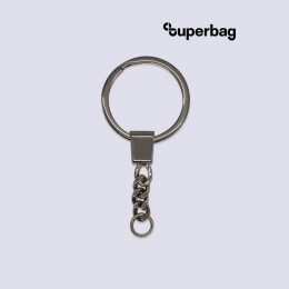 1 Кольцо с цепочкой Ring для обвеса, L=7см (чёрный никель)